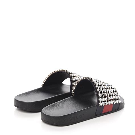 gucci crystal embellished sandals